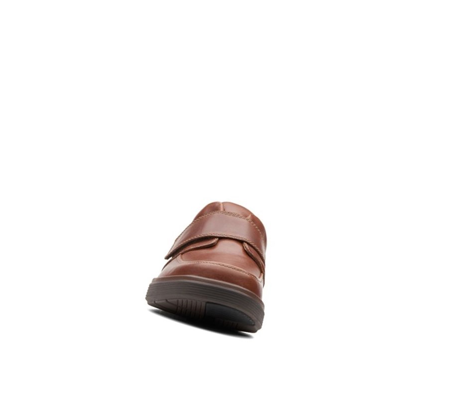 Chaussures Cuir Clarks Un Abode Brides Cuir Larges Fit Homme Marron Foncé | QEOC29180