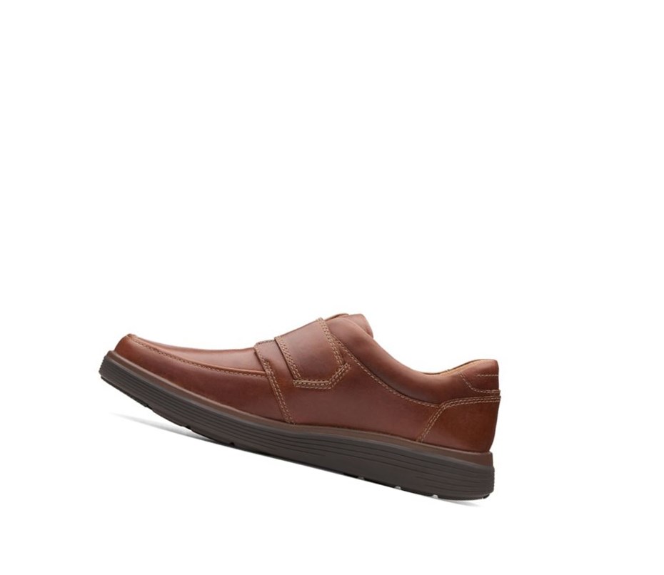 Chaussures Cuir Clarks Un Abode Brides Cuir Larges Fit Homme Marron Foncé | QEOC29180