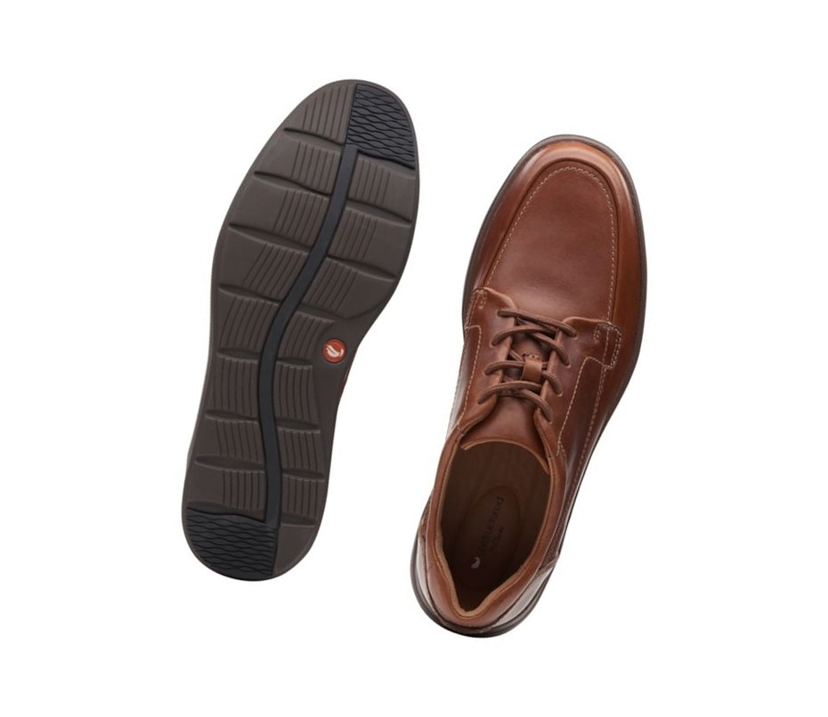 Chaussures Cuir Clarks Un Abode Ease Cuir Larges Fit Homme Marron Foncé | FTKZ76928