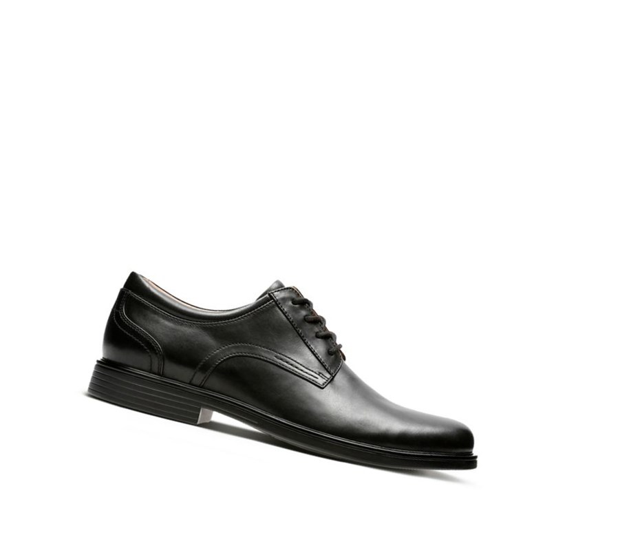 Chaussures Cuir Clarks Un Aldric Dentelle Cuir Homme Noir | HZAW12783