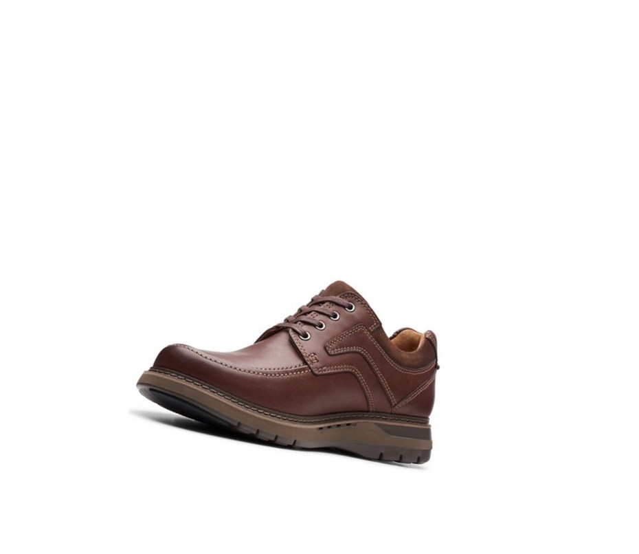 Chaussures Cuir Clarks Un Ramble Dentelle Cuir Larges Fit Homme Marron Foncé | CHEK08739