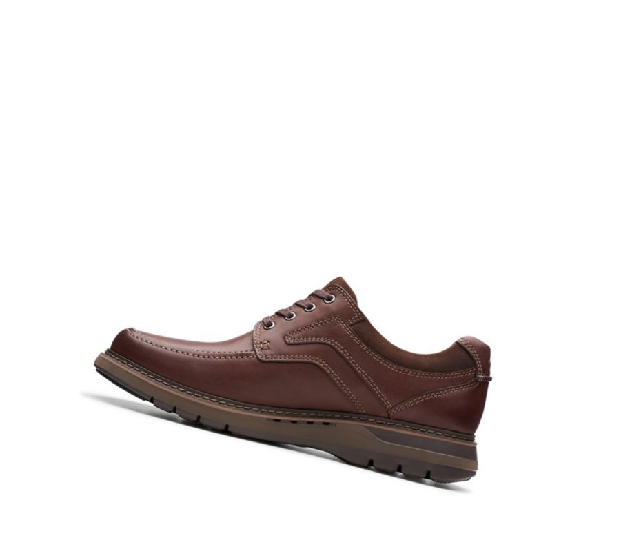 Chaussures Cuir Clarks Un Ramble Dentelle Cuir Larges Fit Homme Marron Foncé | CHEK08739