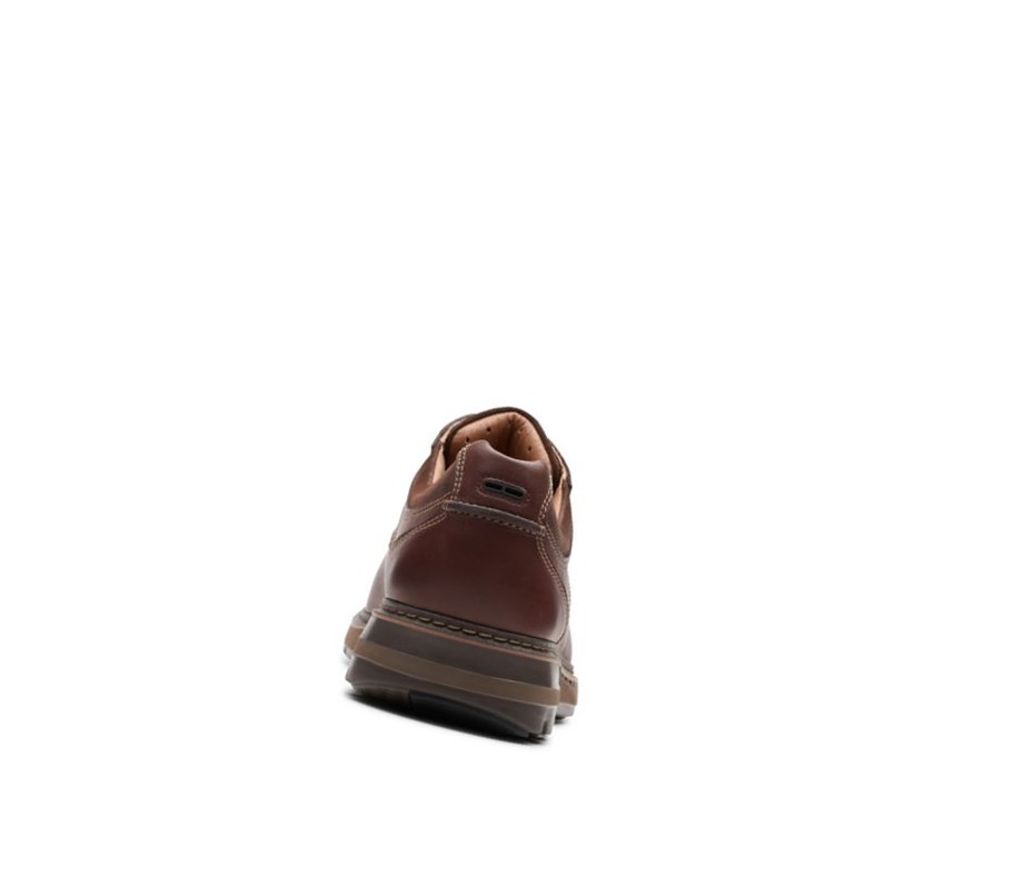 Chaussures Cuir Clarks Un Ramble Dentelle Cuir Larges Fit Homme Marron Foncé | CHEK08739