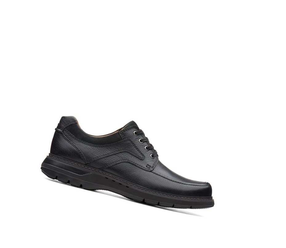 Chaussures Cuir Clarks Un Ramble Dentelle Cuir Larges Fit Homme Noir | TSOG81256