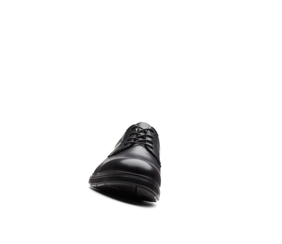 Chaussures Cuir Clarks Un Tailor Go Gore-tex Cuir Larges Fit Homme Noir | INAO60134