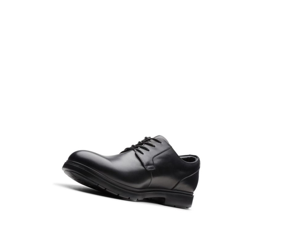 Chaussures Cuir Clarks Un Tailor Go Gore-tex Cuir Larges Fit Homme Noir | INAO60134