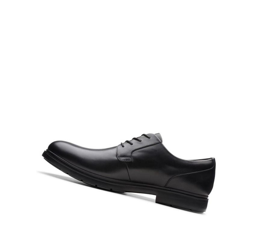 Chaussures Cuir Clarks Un Tailor Go Gore-tex Cuir Larges Fit Homme Noir | INAO60134