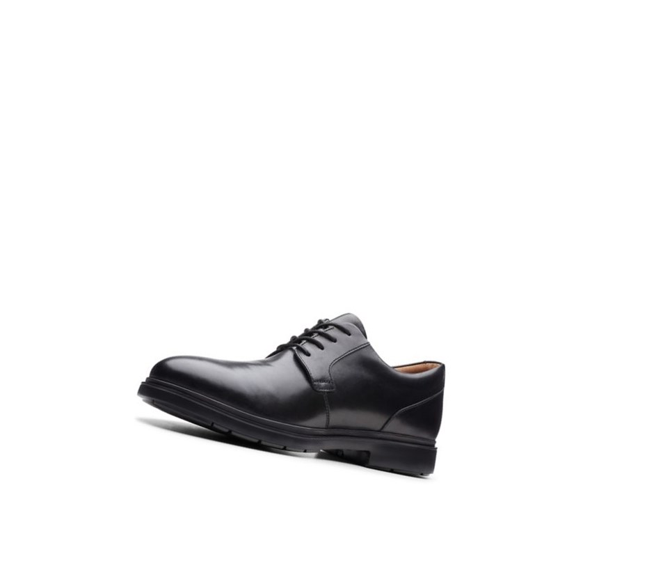 Chaussures Cuir Clarks Un Tailor Tie Cuir Homme Noir | JGHZ87105