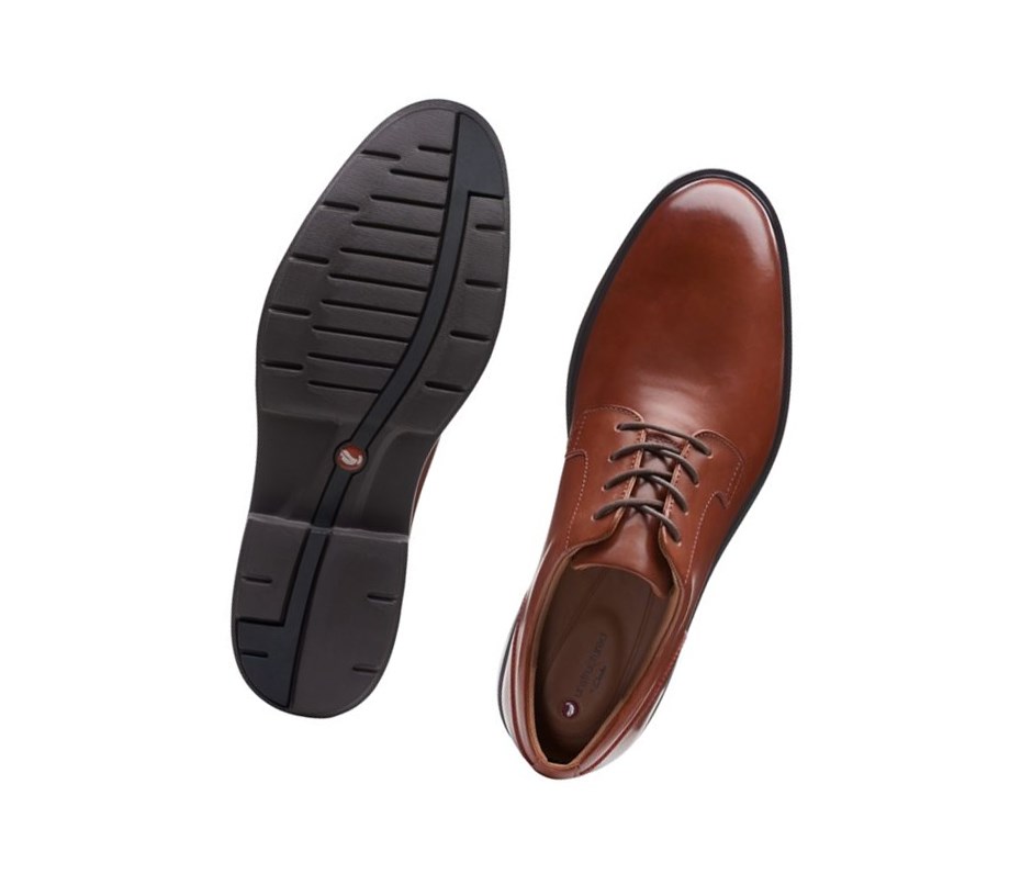 Chaussures Cuir Clarks Un Tailor Tie Cuir Homme Marron | KWGQ23519