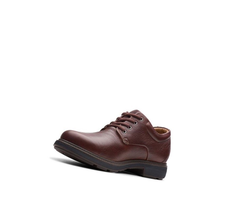 Chaussures Cuir Clarks Un Tread Lo Gore-tex Cuir Homme Marron Foncé | TQXK07526