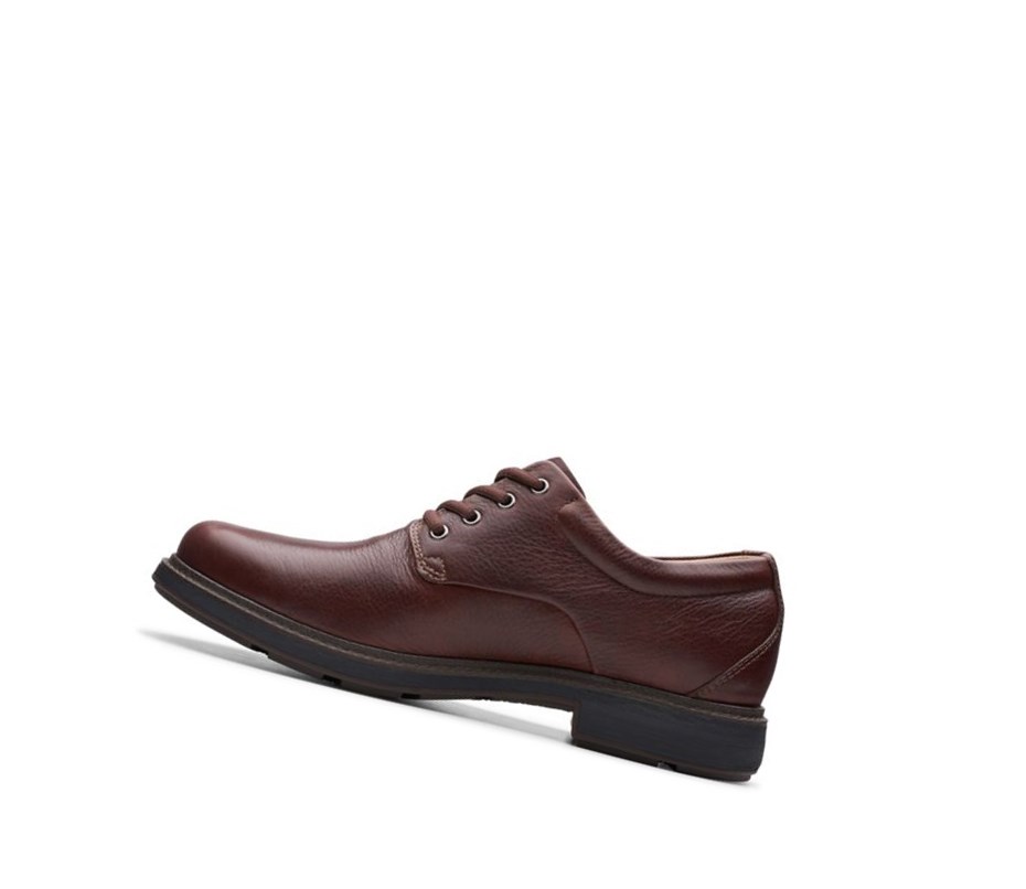 Chaussures Cuir Clarks Un Tread Lo Gore-tex Cuir Homme Marron Foncé | TQXK07526