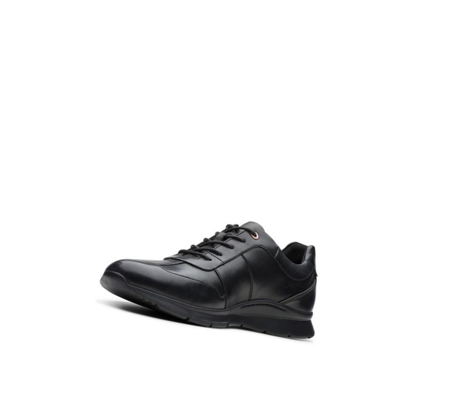 Chaussures Cuir Clarks Un Tynamo Tie Cuir Homme Noir | FJZE29413