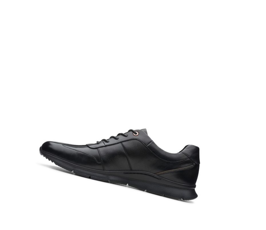 Chaussures Cuir Clarks Un Tynamo Tie Cuir Homme Noir | FJZE29413