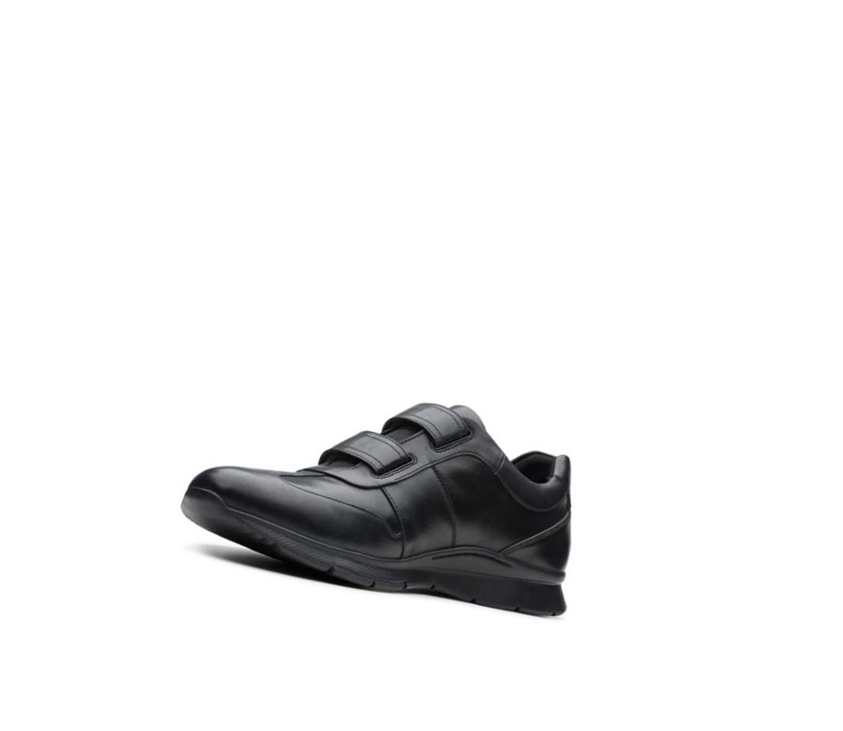 Chaussures Cuir Clarks Un Tynamo Turn Cuir Homme Noir | DSUW03269