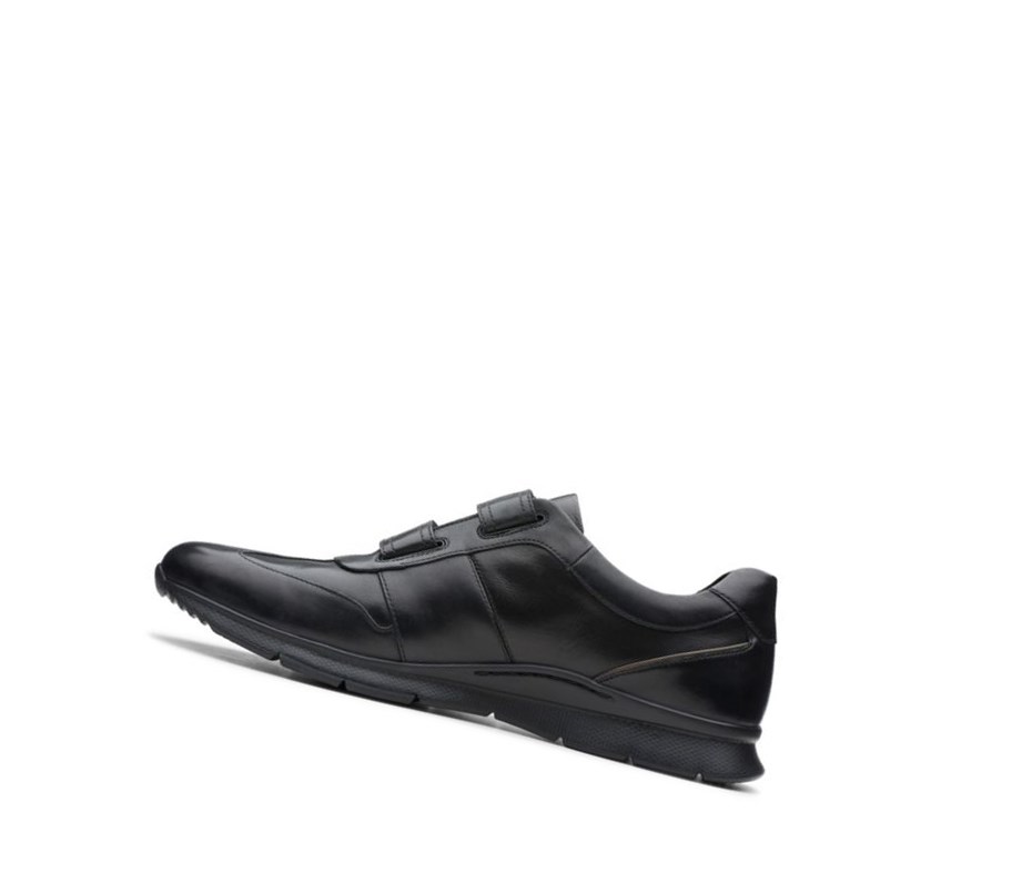 Chaussures Cuir Clarks Un Tynamo Turn Cuir Homme Noir | DSUW03269