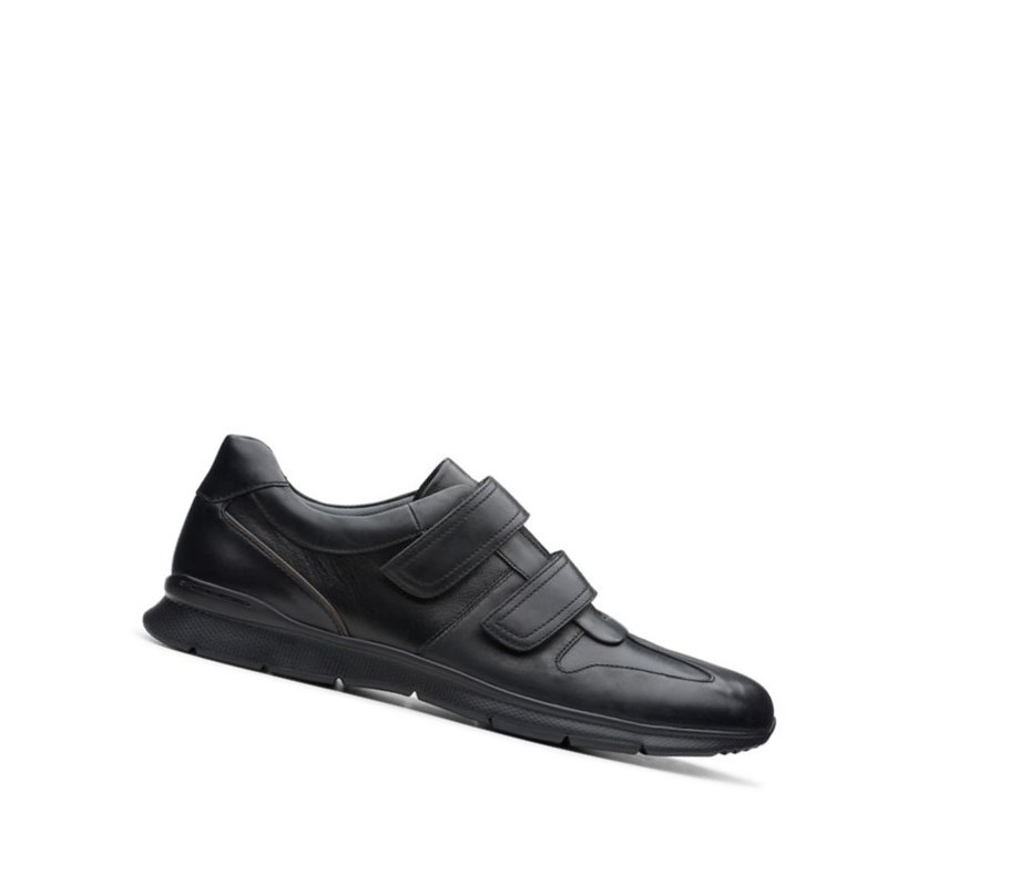 Chaussures Cuir Clarks Un Tynamo Turn Cuir Homme Noir | DSUW03269