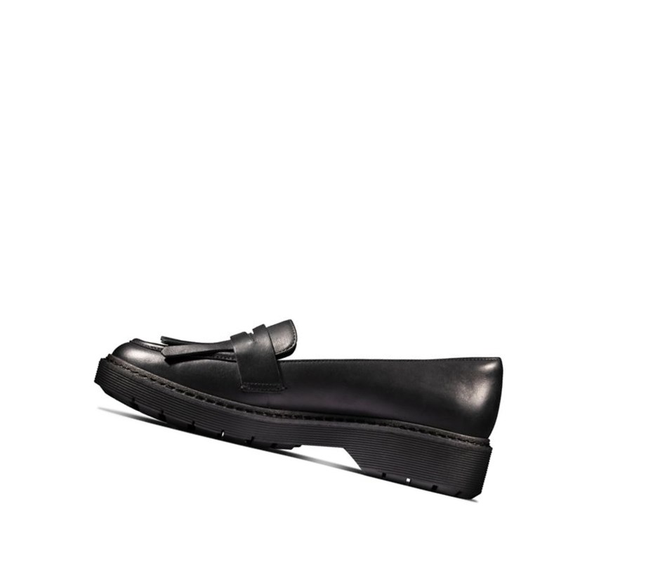 Chaussures Cuir Clarks Witcombe Dawn Cuir Femme Noir | KXEU58701