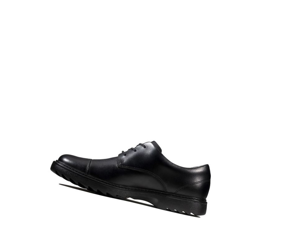 Chaussures D'école Clarks Asher Soar Cuir Garcon Noir | UOSC47903