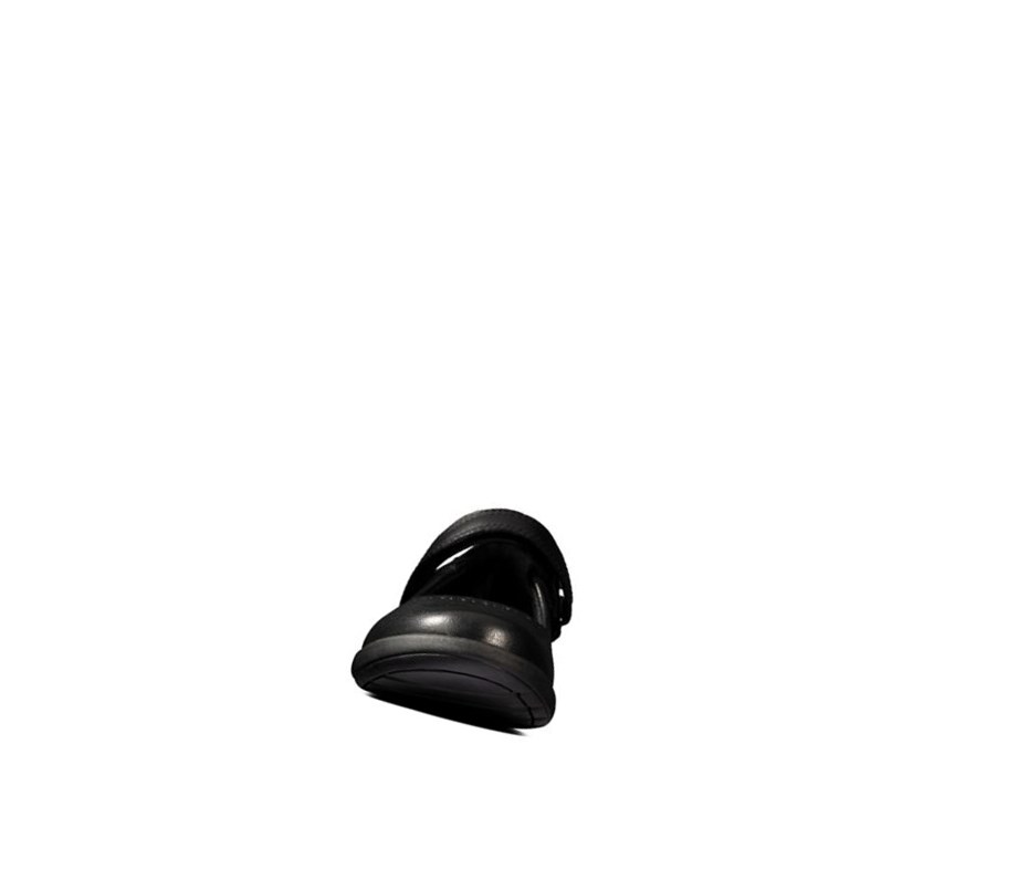 Chaussures D'école Clarks Etch Craft Cuir Fille Noir | ILWE34680