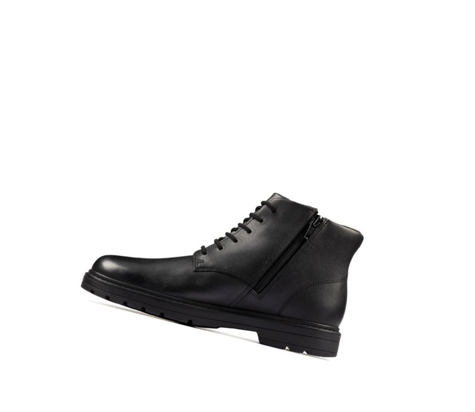 Chaussures D'école Clarks Loxham Walk Gore-tex Cuir Fille Noir | SODN46528