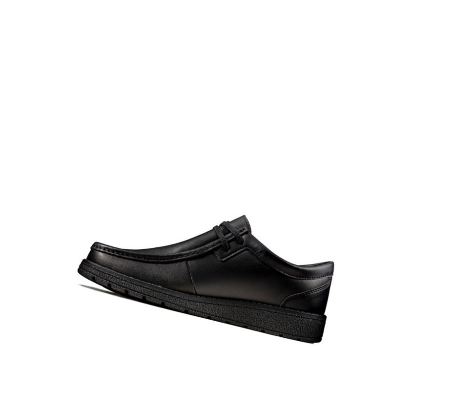 Chaussures D'école Clarks Mendip Craft Cuir Garcon Noir | GNLA43607