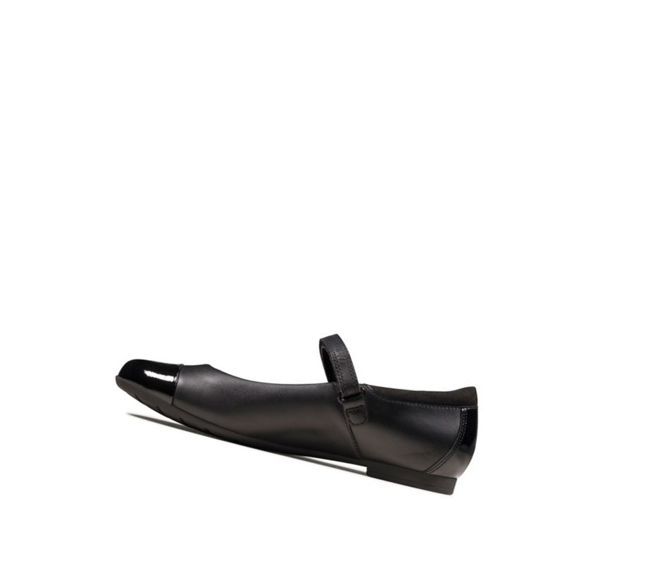 Chaussures D'école Clarks Scala Gem Cuir Fille Noir | IGQC30264