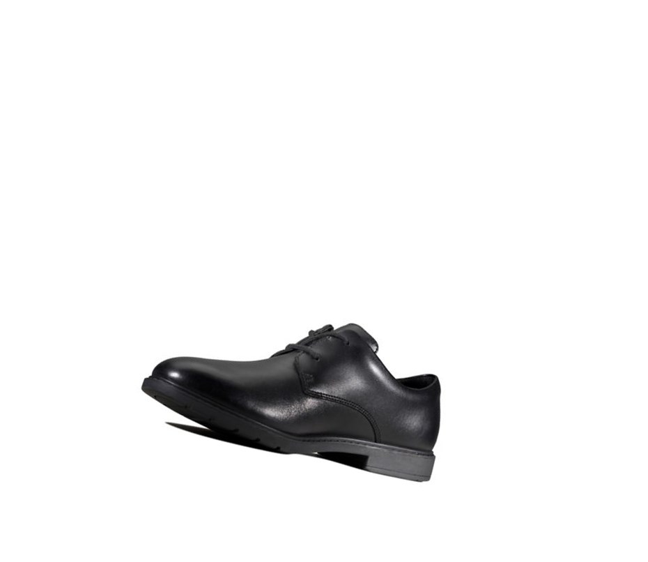 Chaussures D'école Clarks Scala Loop Cuir Garcon Noir | CZGF86042