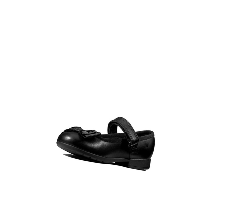 Chaussures D'école Clarks Scala Tap Cuir Fille Noir | NSPC30765