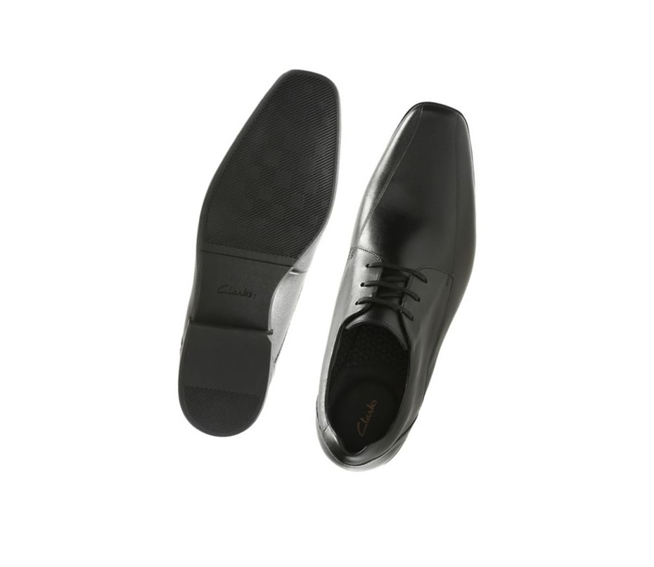 Chaussures Habillées Clarks Glement Over Cuir Homme Noir | XKGV41980