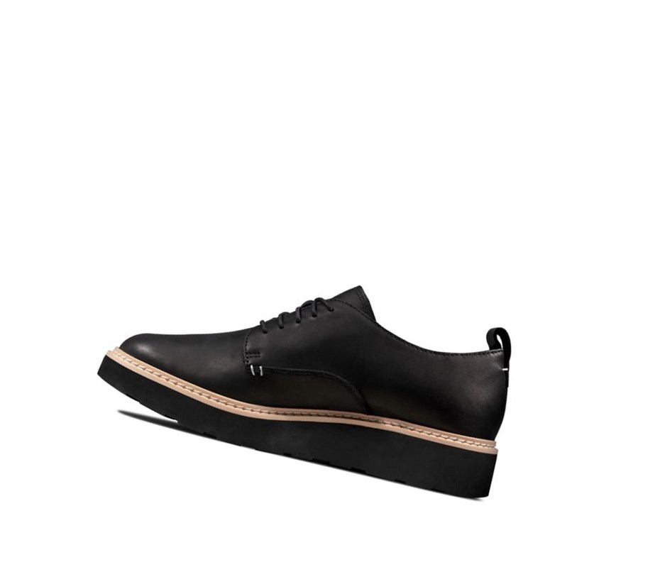 Chaussures Habillées Clarks Trace Walk Cuir Femme Noir | GWJD09483