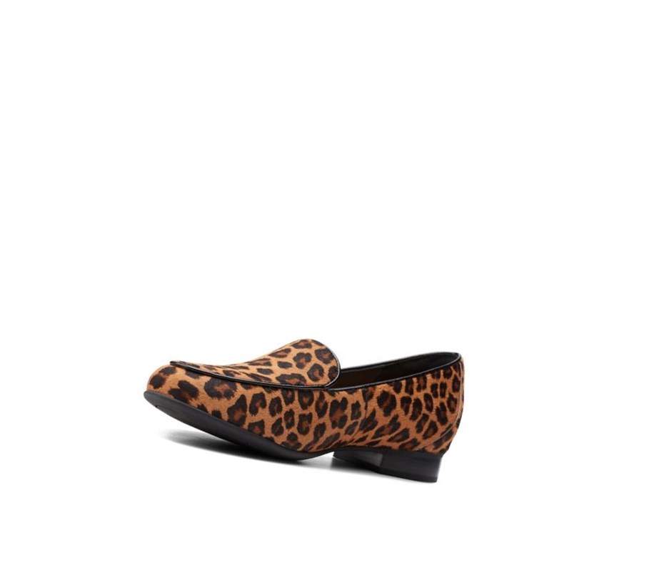 Chaussures Habillées Clarks Un Blush Ease Print Cuir Larges Fit Femme Leopard | LAZU76192