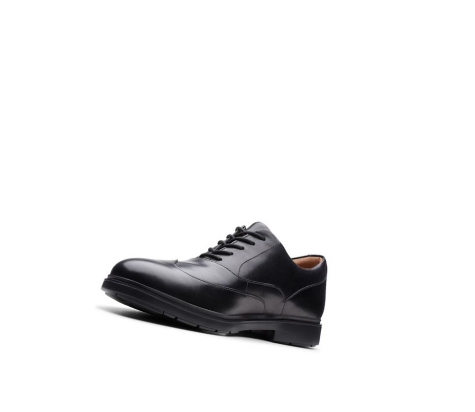 Chaussures Habillées Clarks Un Tailor Wing Cuir Homme Noir | AOSK39017