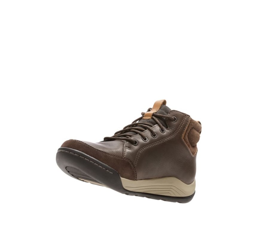 Chaussures Outdoor Clarks Ashcombe Mid Gore-tex Cuir Homme Marron Foncé | LXTN56879