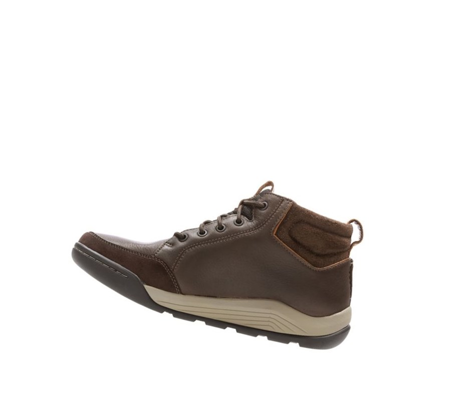 Chaussures Outdoor Clarks Ashcombe Mid Gore-tex Cuir Homme Marron Foncé | LXTN56879