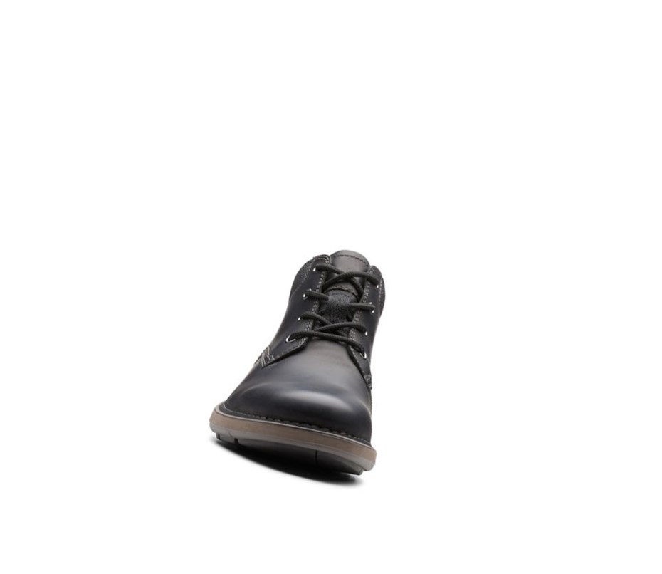 Chaussures Outdoor Clarks Un Larvik Top Cuir Homme Noir | LBYF81096