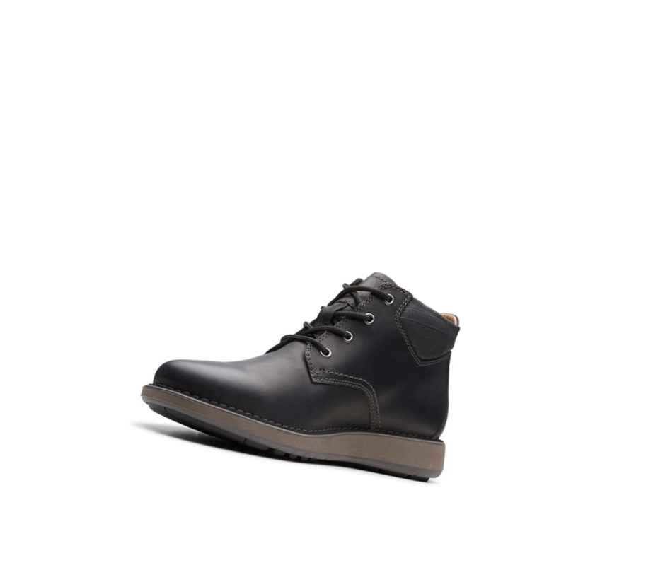 Chaussures Outdoor Clarks Un Larvik Top Cuir Homme Noir | LBYF81096