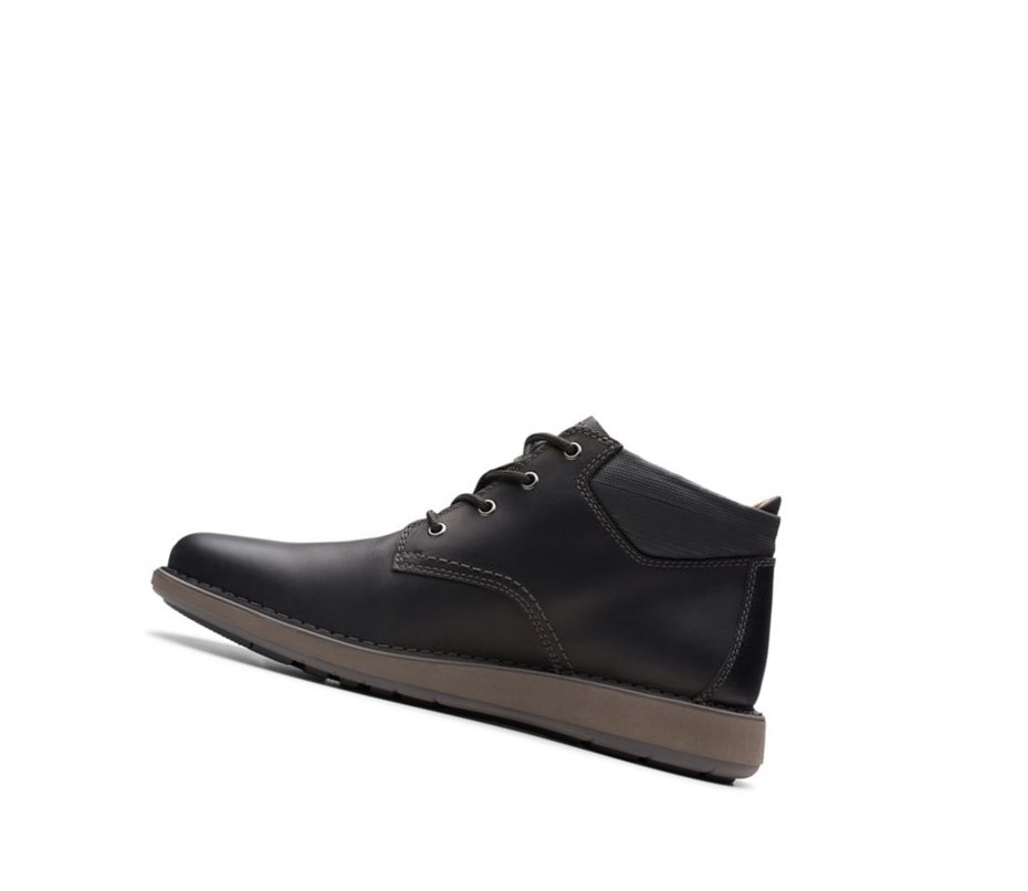 Chaussures Outdoor Clarks Un Larvik Top Cuir Homme Noir | LBYF81096