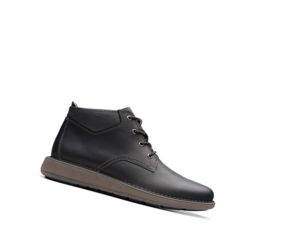 Chaussures Outdoor Clarks Un Larvik Top Cuir Homme Noir | LBYF81096