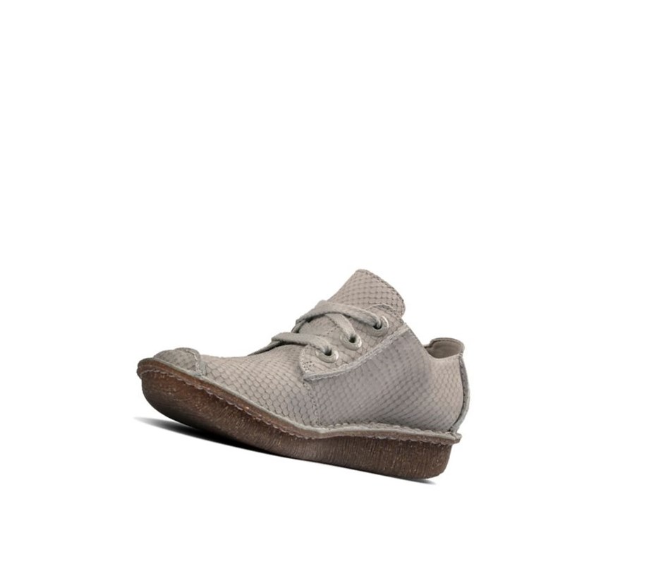 Chaussures Plates Clarks Funny Dream Nubuck Femme Grise Clair | AUKP10528