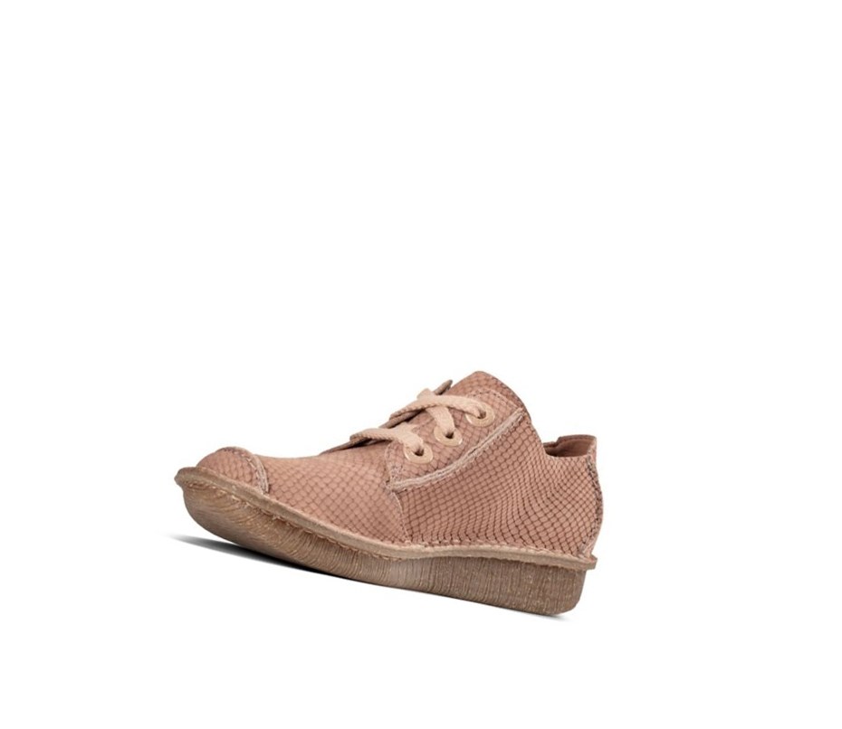 Chaussures Plates Clarks Funny Dream Nubuck Femme Rose | KGEV75486