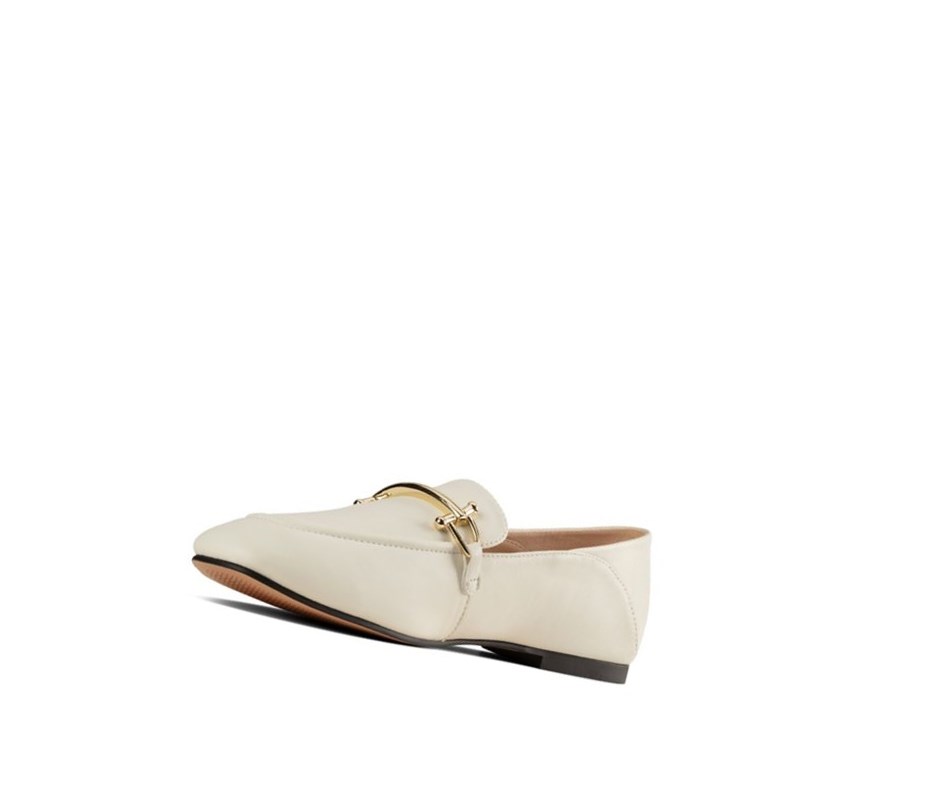 Chaussures Plates Clarks Pure 2 Cuir Femme Blanche | VYOR61072