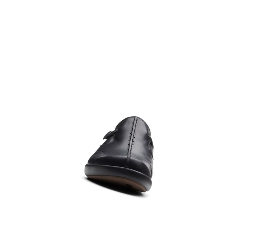 Chaussures Plates Clarks Un Loop 2 Walk Cuir Femme Noir | TEDL05263