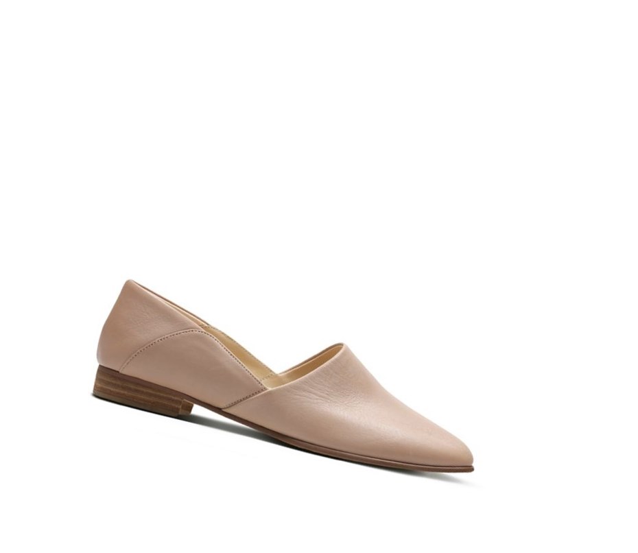 Chaussures Slip On Clarks Pure Tone Cuir Femme Couleur Chair | TVWE13862