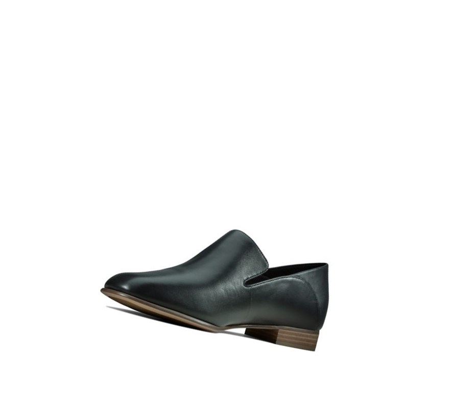 Chaussures Slip On Clarks Pure Viola Cuir Femme Noir | UDYA08642