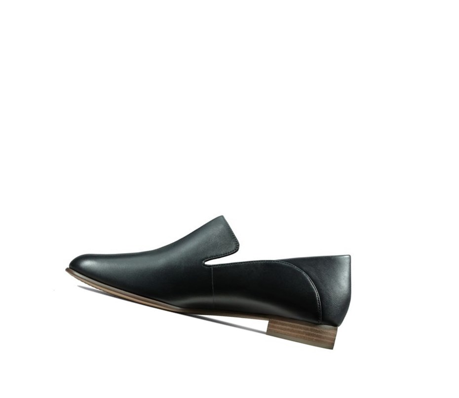 Chaussures Slip On Clarks Pure Viola Cuir Femme Noir | UDYA08642