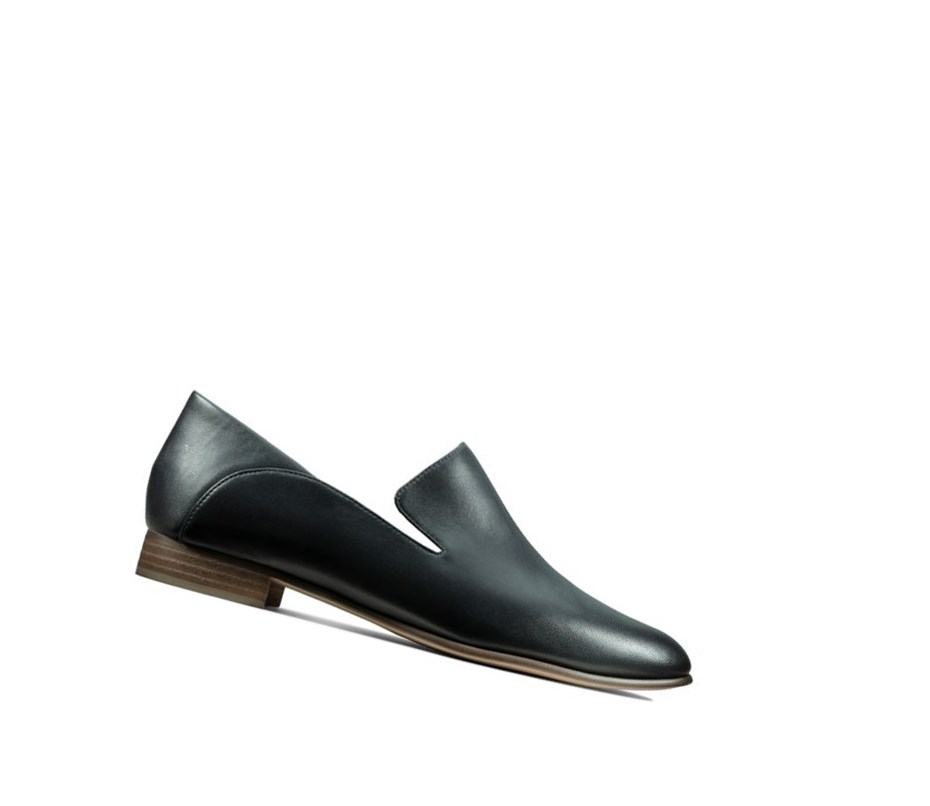 Chaussures Slip On Clarks Pure Viola Cuir Femme Noir | UDYA08642