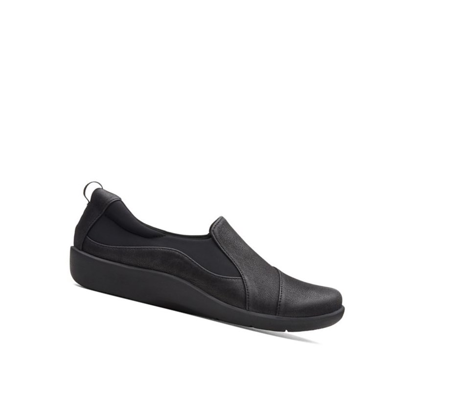 Chaussures Slip On Clarks Sillian Paz Femme Noir | KYRG36128