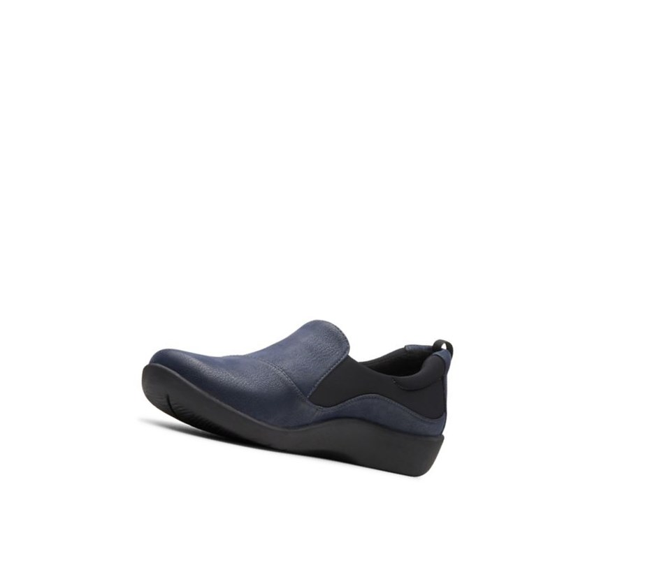 Chaussures Slip On Clarks Sillian Paz Femme Bleu Marine | MZKC08479