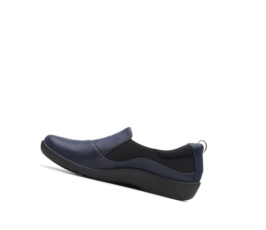 Chaussures Slip On Clarks Sillian Paz Femme Bleu Marine | MZKC08479