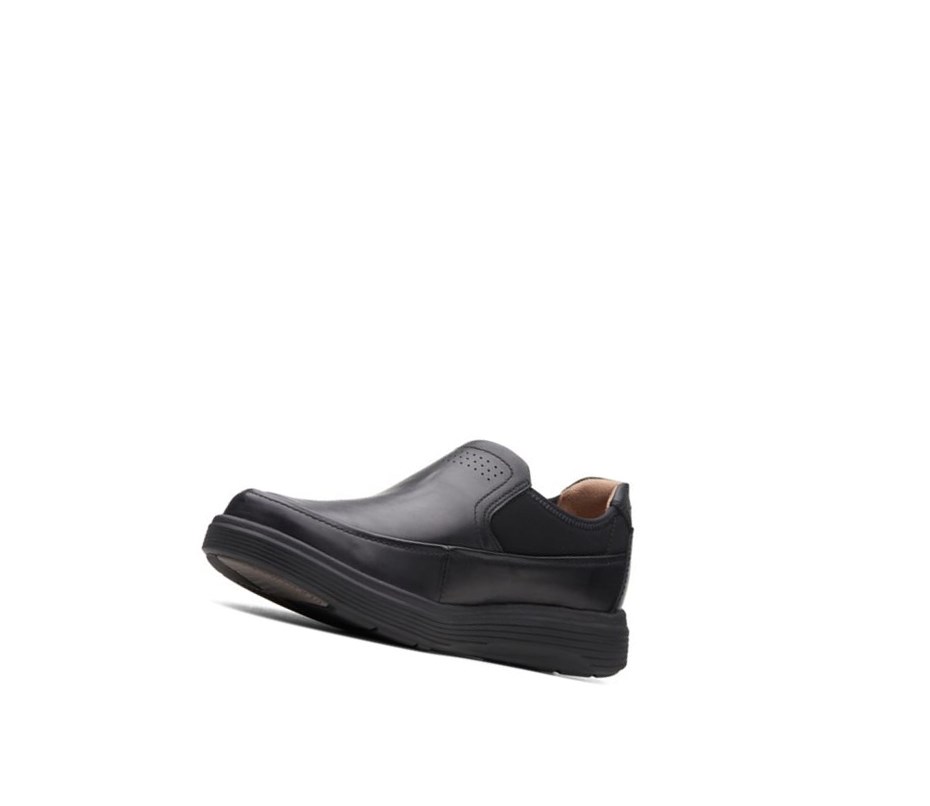 Chaussures Slip On Clarks Un Abode Go Cuir Homme Noir | CFUD91072